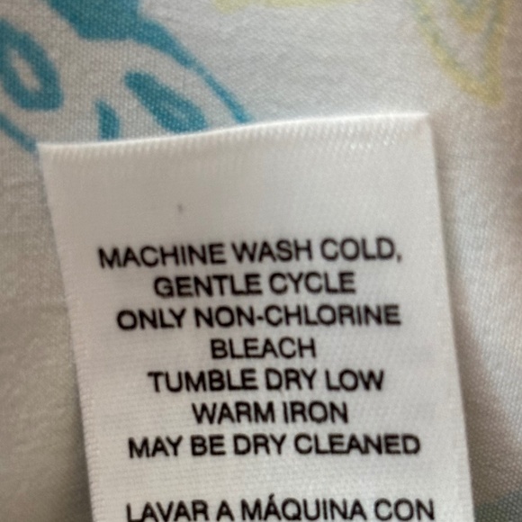 Chico's Size 1 White Blue Paisley Print Top Women's Size Medium - Picture 11 of 12